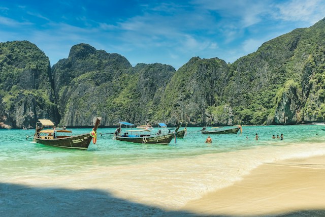 Den ikoniske strand på Koh Phi Phi